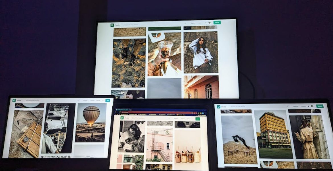 free-photo-of-laptops-displaying-various-photographs